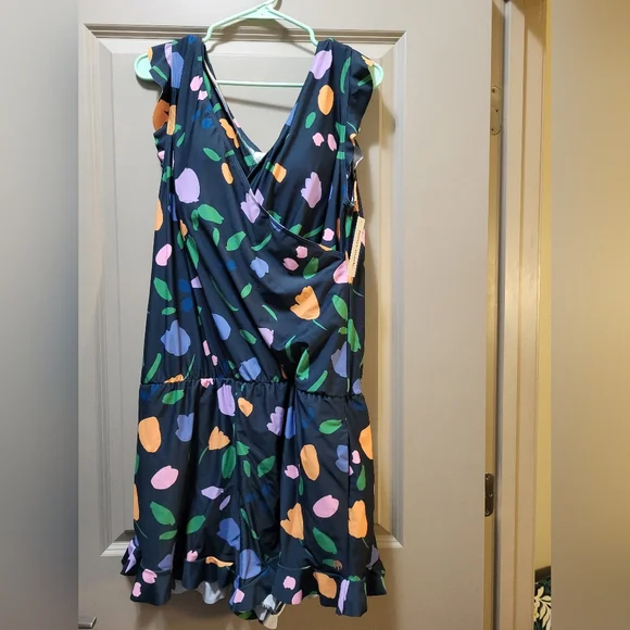 Honey Mark Swim Romper, XL, Seaside Bouquet print - Picture 5 of 5